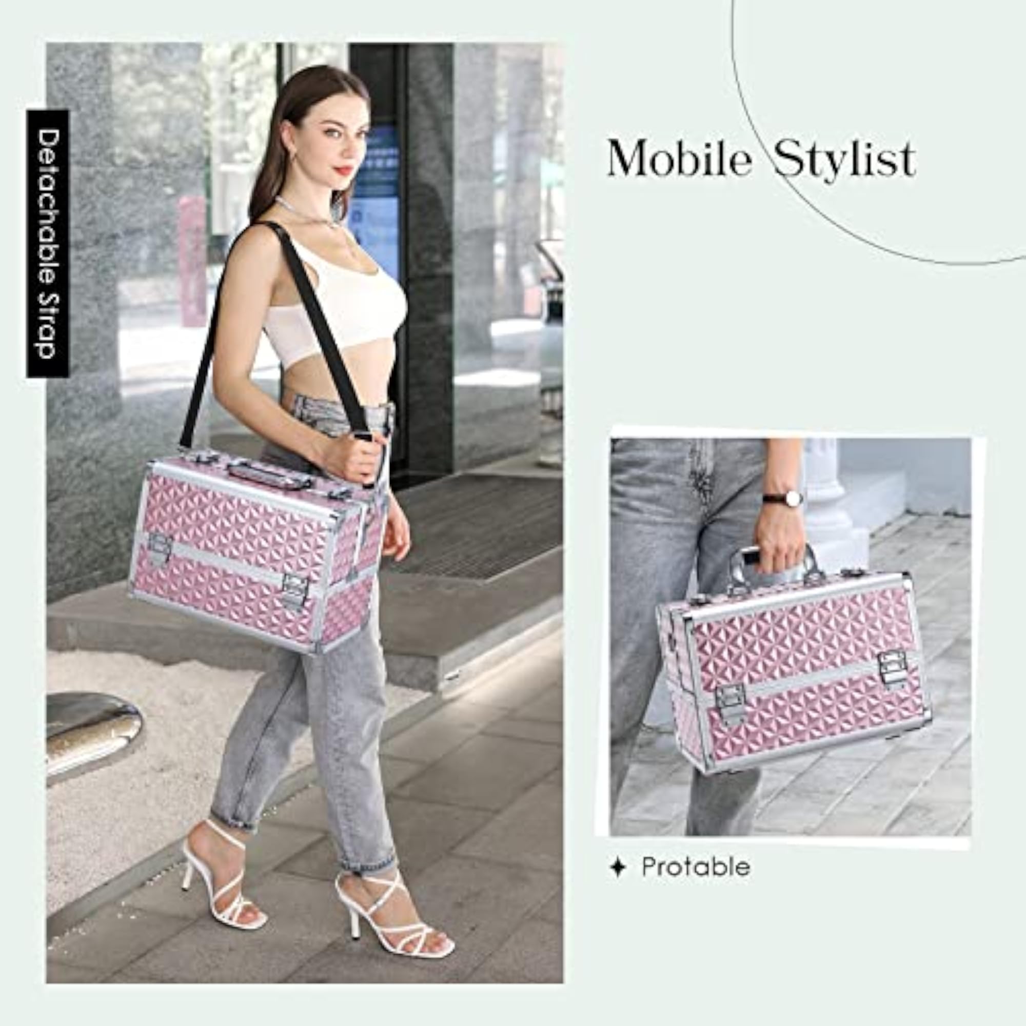 Makeup Train Case Professional Cosmetic Organizer
