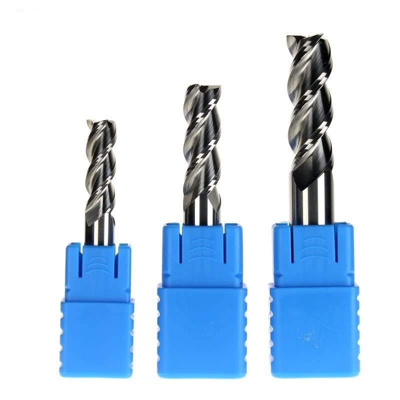 fresas para router, Fresa de tres hojas con recubrimiento aleación acero tungsteno for mecanizado CNC aluminio y madera en varios tamaños(3.0mmX50L)