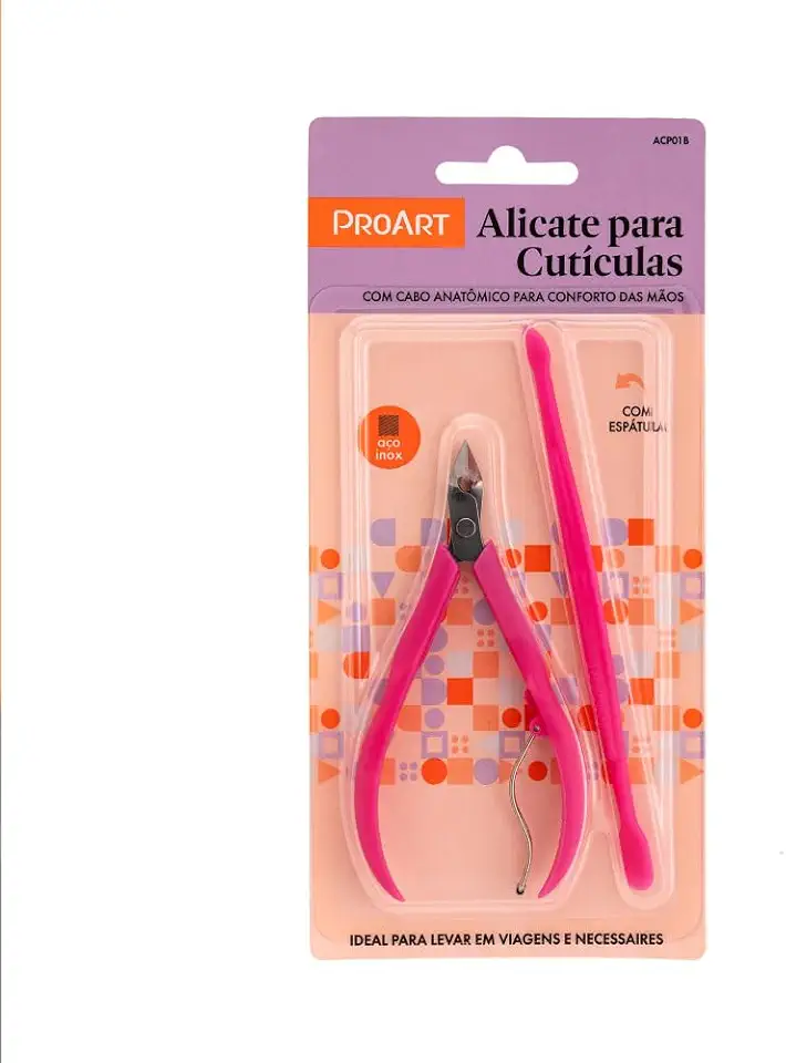 Proart - Alicate de Cutículas Plástico Rosa Acp01B