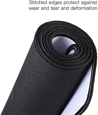 Waterproof Gaming Mouse Pad 800 x 300 x 3mm White Large Computer Mouse Mat Stitched Edges Natural Rubber Base Mousepad for Computer Gaming Laptop & PC I Desk Pad