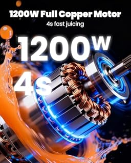 GDOR 1200W Juicer Machines Powerful 2L Juicer with Larger 81mm Feed Chute Juicers Whole Fruit and Vegetable Centrifugal Juicer Easy to Clean Juice Machine Full Copper Motor Anti-drip Brush Included