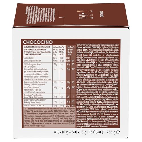 Image of Nescafe Dolce Gusto Chococino Hot Chocolate Pods By COUGAR | Rich & Chocolatey Cocoa Drink | Smooth Frothy Texture | Sustainably Sourced Cocoa | Compatible with Dolce Gusto Machines | 16 Servings - 256g (Imported-USA)