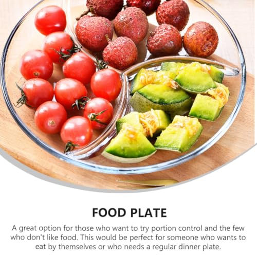 Assiette à collations Zerodeko en verre trempé pour éviter le mélange de vos snacks
