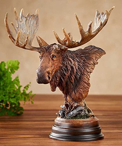 Wild WingsTwig Eater - Moose Sculpture by Stephen Herrero