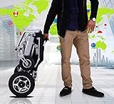 KL06 Super Lightweight Foldable Electric Wheelchairs - 12 mi Cruise Range - Detachable Battery 10AH