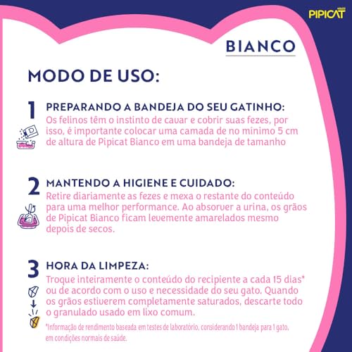 Pipicat Granulado Sanitario Bianco Sensitive 1,8kg