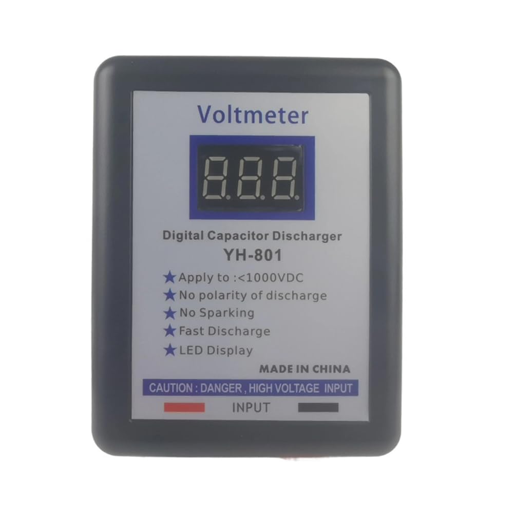 Vjsujehgy 800V Digital Capacitor Voltage Tester Fast Discharger High Volt Discharging Tool Electronic Repair Display Matenance