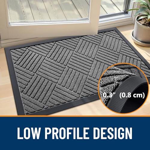Image of OLANLY Front Door Mat Outside Entrance, Waterproof Heavy-Duty Doormat