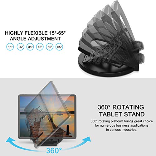 Abovetek Tablet Stand, 360° Rotating Commercial Ipad Stand, Swivel Design For Store Retail Office Bedside Showcase Reception Kitchen Home #TOP1