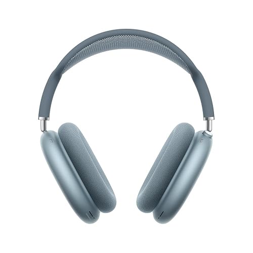 Apple AirPods Max Wireless Over-Ear Headphones, Pro-Level Active Noise Cancellation, Transparency Mode, Personalized Spatial Audio, USB-C Charging, Bluetooth Headphones for iPhone – Blue - USB-C Connector - Blue