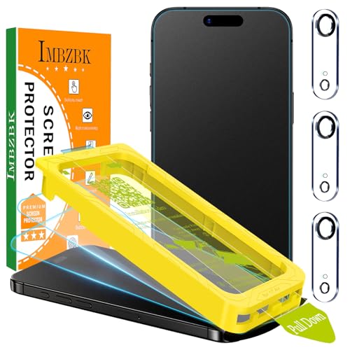 IMBZBK [Auto-Dust Removal] 3 Pack Matte Screen Protector for iPhone Air [Military Grade] Accessories for 17 Air Case Friendly Film 3 Tempered Glass Camera Lens Protector Anti-Glare Smooth as Silk
