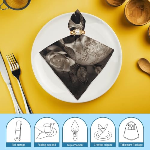 Serviettes de table en cuir lavables de qualité supérieure pour dîners chics - 8