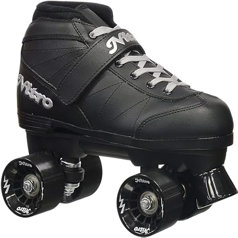 Epic Skates Super Nitro Indoor/Outdoor Quad Speed Roller Skates, Adult 6 Cover