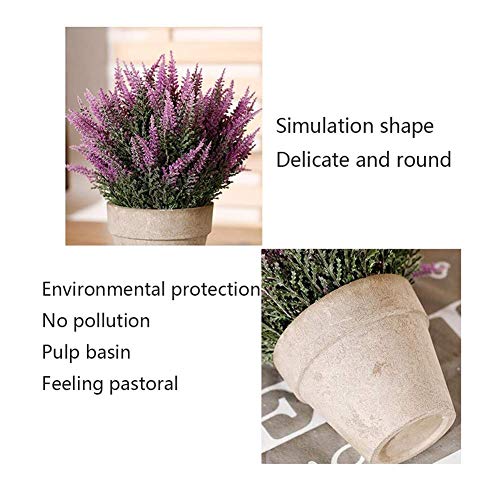 XYSQWZ Kunstmatige potplanten gras valse klein paars huis- en kantoordecoratie desktop vensterbank bonsai indoor cadeau… - Afbeelding 7