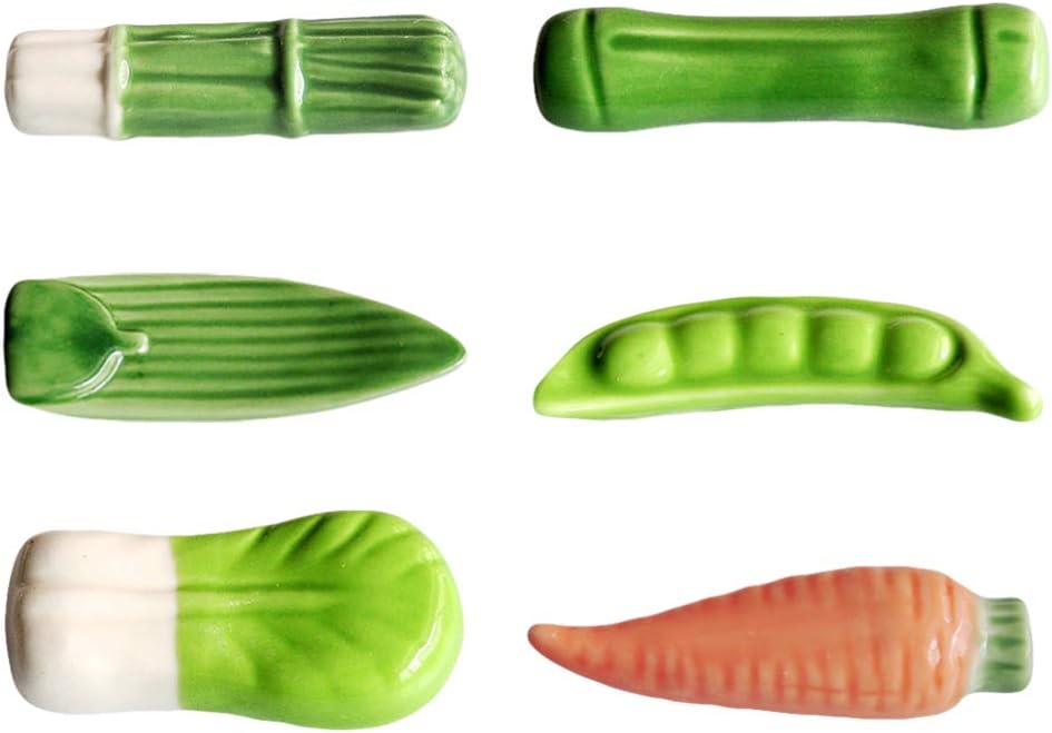 NUOLUX 箸置き セット 箸ホルダー 箸台 レスト 陶器 セラミック製 野菜