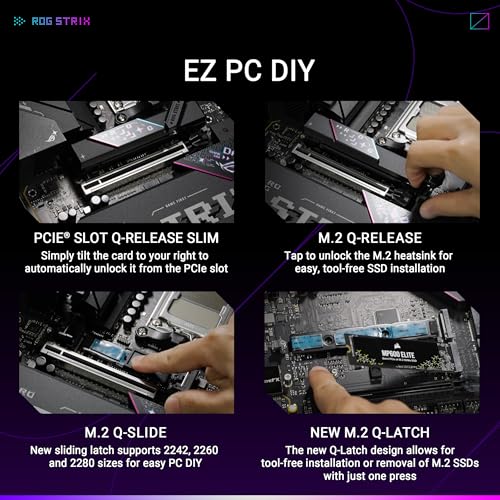 ROG Strix B850-E Gaming WiFi, Scheda Madre AMD ATX, 16+2+2 Fasi di Alimentazione, Slot DDR5, PCIe 5.0 con Slot Q-Release, 5 slot M.2, WiFi 7 con WiFi Q-Antenna, AI Overclocking, AI Networking II - Scheda madre - Immagine 5