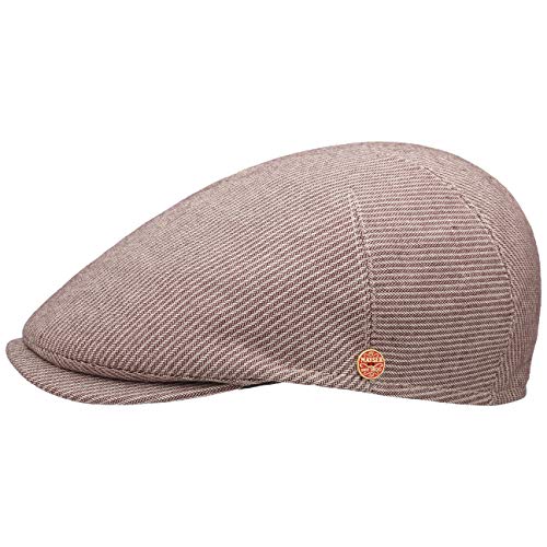 Mayser Simon Stripes Flat Cap Men Brown 6 7/8