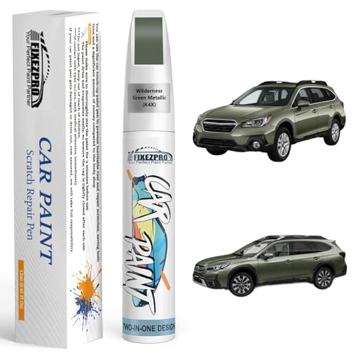 Image of K4X Wilderness Green Metallic Touch Up Paint for Subaru, Color Exact Match Paint Scratch Repair Remover Pen Kit Quick & Easy Fix Vehicle Chips and Automotive Nicks Scuff