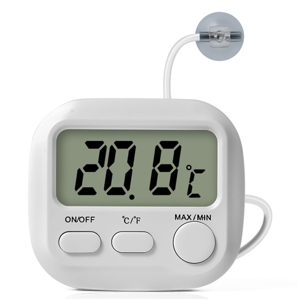 Jnchdghwa Aquarium Thermometer with Probe Digital Thermometer Fish Tank Thermometer ±0.1℃ High Accuracy for Marine Plant Aquarium