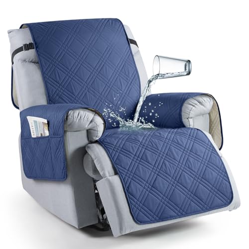 TAOCOCO 100% Waterproof Recliner Chair Cover (XS-Small), Ocean Blue