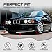 MagicDrift Front Bumper Lip Chin Spoiler, Compatible with 1987-1996 BMW E34 5 Series, MT Style Flexible Polyurethane(PU) Front Lower Splitter Protector, Unpainted Black, 1 PC