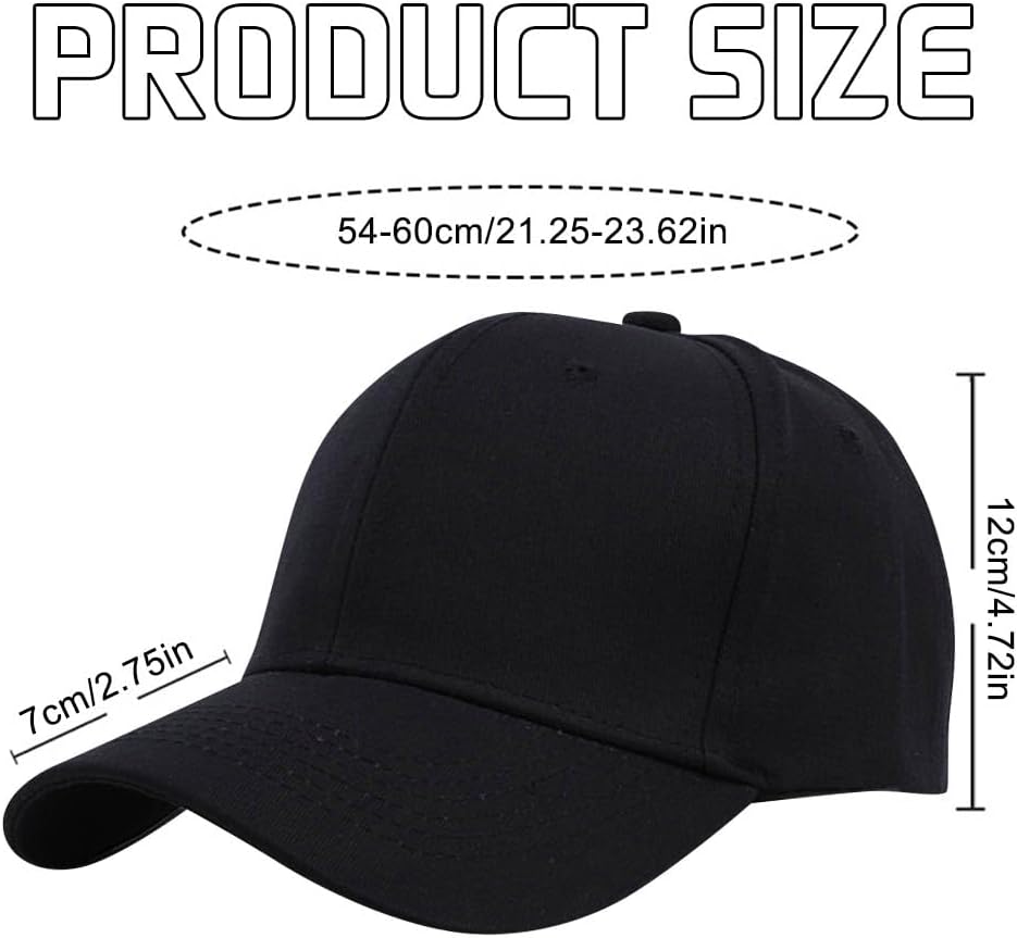 Outdoor Baseball Hat Cap Classic Cotton Unisex Adjustable Plain Dad Hat - Image 8