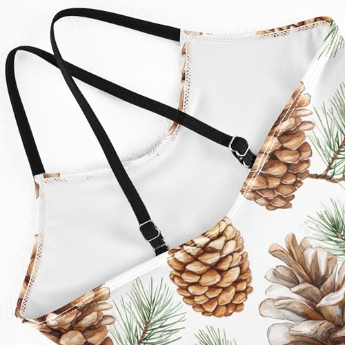 Girl's Swimsuit 1-Piecing Bathing Suits for Teens Swim Suit for Girls Girls' Swimwear Pine Cones Pine Branches4