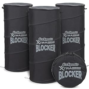 GoSports XTRAMAN PRO Pop Up Defender 3 Pack – Multi-Sport Blocking Dummy – Training Equipment for Basketball, Football, Soccer and More , Black