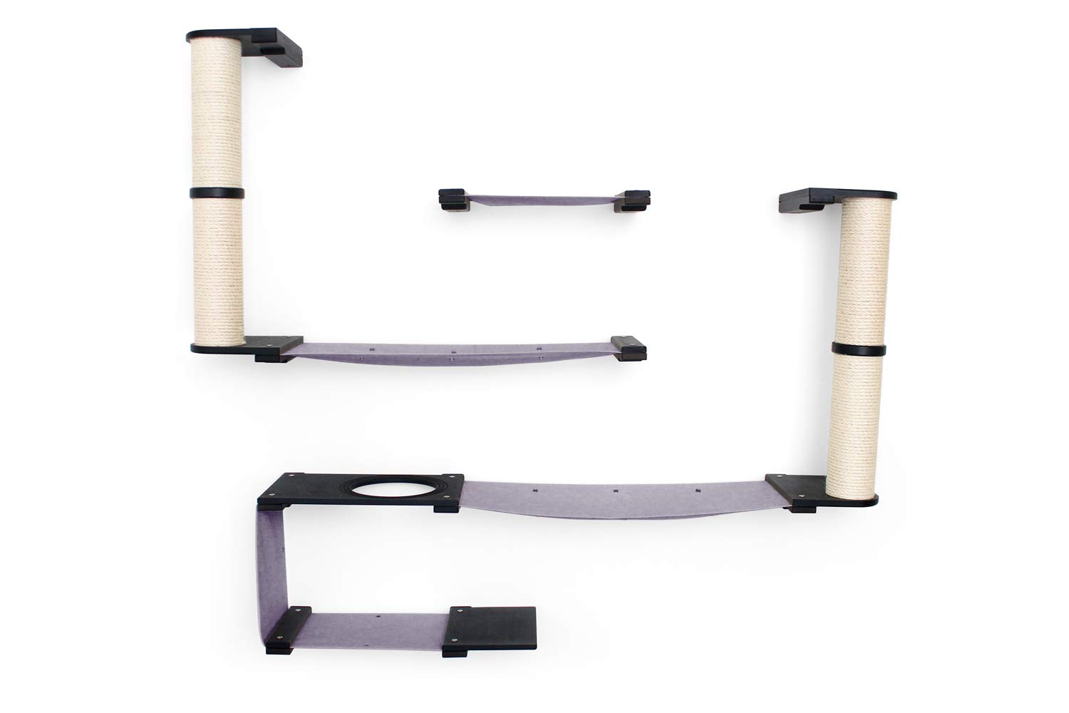 CatastrophiCreations The Roman Cat Fort - Multiple-Level Cat Hammock & Climbing Activity Center Wall-Mounted Cat Tree Shelves