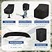 Bimini Top Boot Cover - Suitable for 3-4 Bows, Design with Light Hole, 600D Waterproof Storage Boot, L 68-88IN, Black
