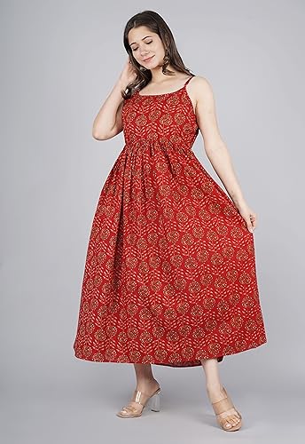 Image of Women's Sleeveless Flared Full-Long Dress | RM0009