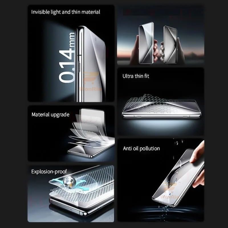 Image of WonRia Pack 2 - (Screen Guard Protector For Vivo S2 5G Unbreakable Membrane | Flexible TPU Film | Edge to Edge Installation Kit | Transparent