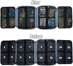 Board Game Carrying Case with 18 pockets for Board Games, Pieces, Tokens, Cards and More, Expandable Board Game Storage Solution for Travel, Party, Gathering, Grey, Travel