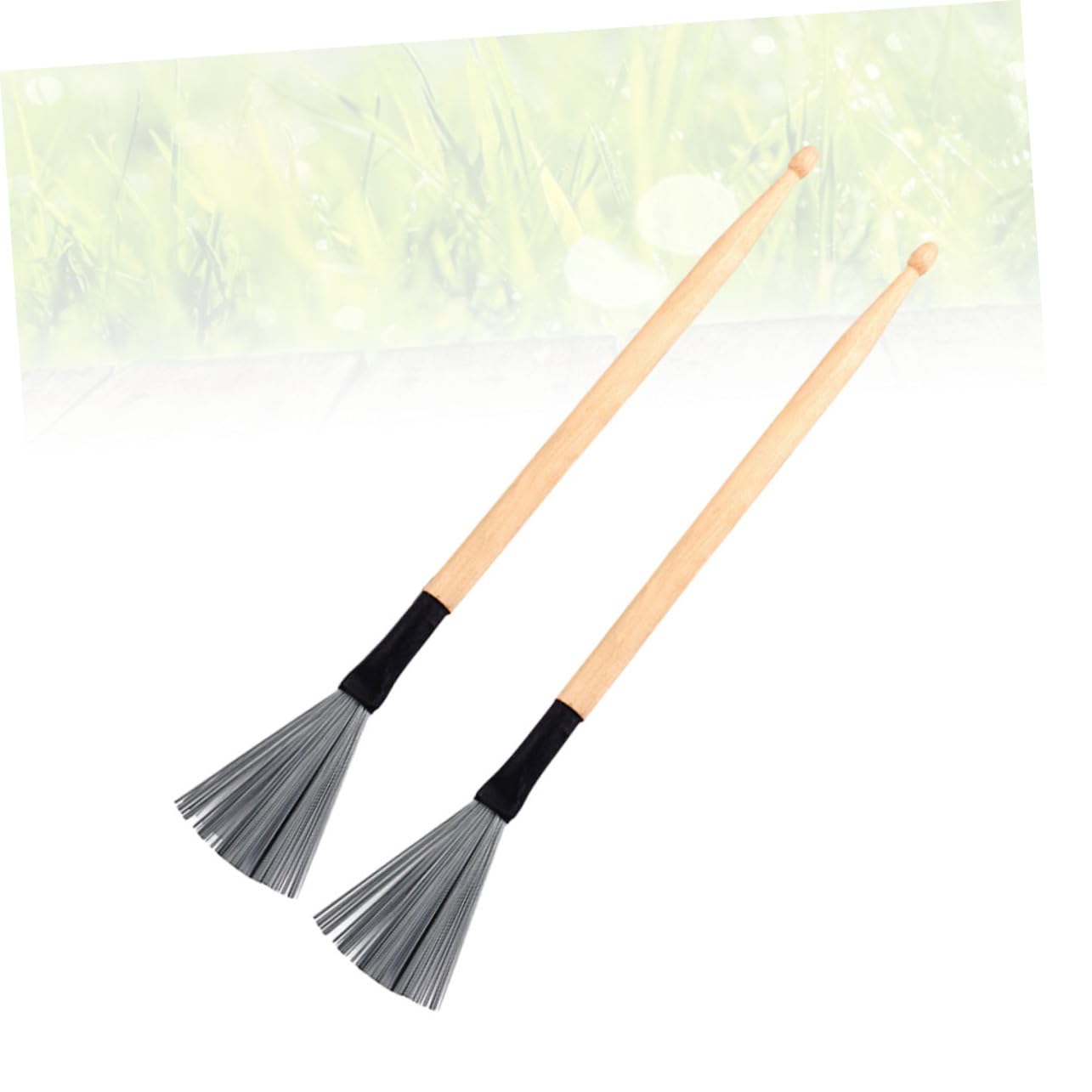 Levemolo 294mm Wooden Drumsticks Steel Wire Drum Brush Set for Jazz Drum Beginner Drummers