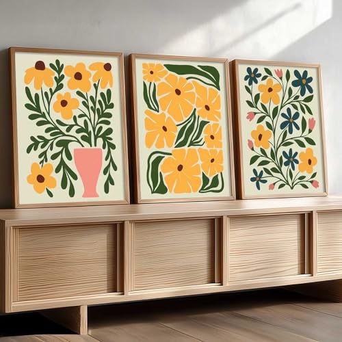 Image of kotart Boho Art Home Decoration Painting | Paintings With Frame For Living Room Bed Room Hotel Wall Decor Digital Reprint Set of 3 (10X13 inch)