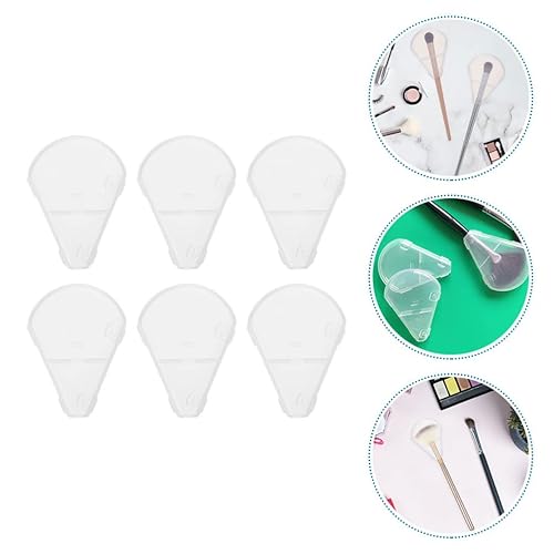 Miniatura 8 de Beaupretty Cepillo para rubor, pluma de maquillaje, 6 piezas, cubierta de cepillo de maquillaje, cosmético, protector de cepillo de belleza,