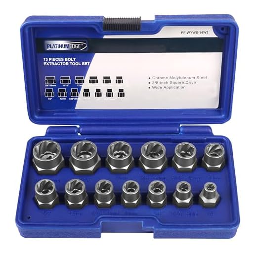 Platinumedge Impact Bolt & Nut Remover Set,13 Pieces Bolt Extractor Tool Set, Easy to Remove the Rusty and Stubborn Sockets, Nuts and Bolts, Chrome-Molybdenum Steel, with Solid Storage Case