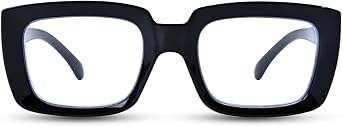 Reading Glasses for Women, Oversized Stylish Blue Light Blocking Computer Readers Ladies with Spring Hinge