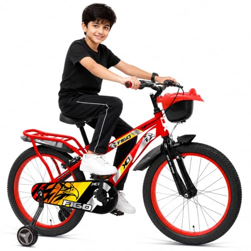 Image of XCi Figo 20T Red Kids Cycle, Single Speed Steel Frame Cycle, Ideal for 6-8 Years Unisex