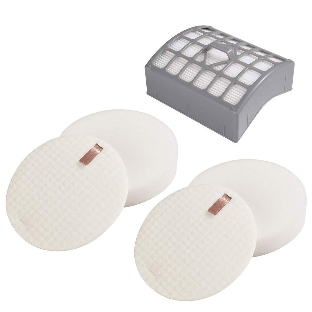 Eztronics CorpVacuum Filter 1 Hepa Filter & 2 Foam Felt Filters for Shark Rotator Vacuum Filter Slim-Lite Lift-Away NV340 NV341 Foam & Felt Filter Kit