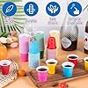 Vumdua 100 Pack 2 oz Plastic Shot Cups, Mini Disposable Shot Glasses, 2 oz Party Mini Cups for Bachelorette Party, Birthday, Parties Favor, Baby Shower Supplies (Multi Colors)