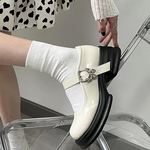 Generic Girls Round Toe Ankle Strap Mary Jane School Shoes Fashion Mary Jane Chunky Platform Oxford Dress Shoe Pumps Girl Shoes3