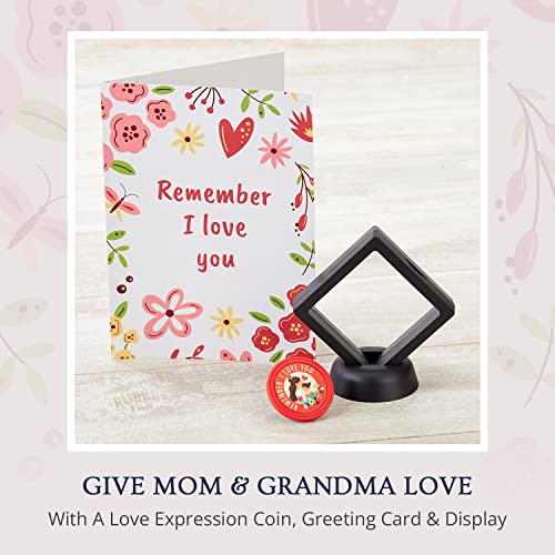 Triodream Remember I Love You Token With Coin Holder & Display Stand | Unique Collector's Item Love Appreciation For Mothers | Commemorative Coin Gifts For Mom, Mothers & Grandmothers | Premium Pack #TOP2