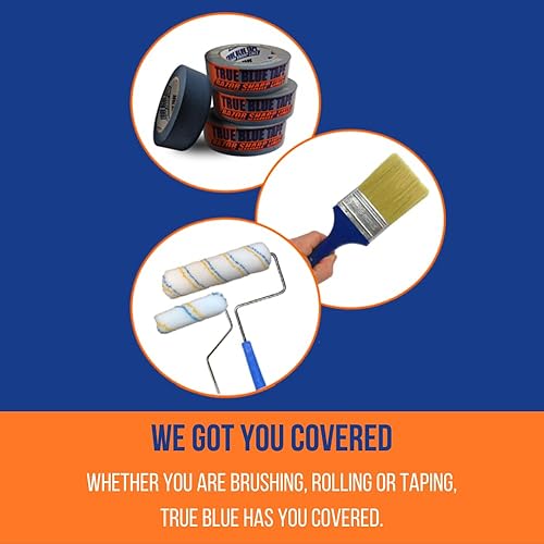 Miniatura 10 de True Blue Cubiertas de rodillo de pintura profesional de 14 pulgadas, 14 pulgadas, mejor para todo tipo de superficies de pintura, paquete de