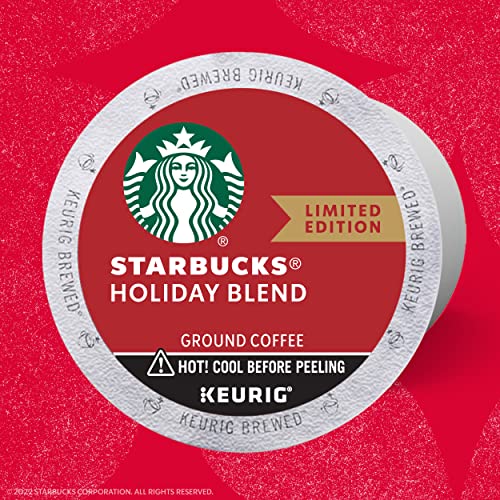 Image of Starbucks Holiday Blend Medium Roast Coffee Single-Cup Coffee for Keurig Brewers, Herbal & Sweet Maple Notes, 32 Count (Pack of 3)