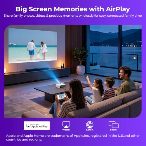 Image of ELEPHAS Roku TV Smart Projector with Wi-Fi and Bluetooth