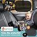 Onco Baby Car Mirror & Car Window Shades Bundle (18.9″ × 12″) - UPF 50+ Window Shade, 100% Shatter-Proof Car Mirror for Baby, Universal Shades & Mirror