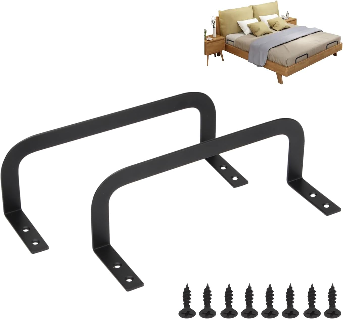6Pcs Mattress Retainer Bar, Mattress Slide Stopper,Sturdy Retainer Prevents Slipping