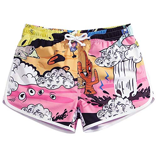 ZICHUNL サーフパンツ 水着 レディース 海水パンツ ショート ビーチ パンツ 海パン ボードショーツ 速乾 水陸両用 女性 ガールズ 女の子 女子 短パン スイムトランクス 水泳 スイミング ウェア ホットパンツ