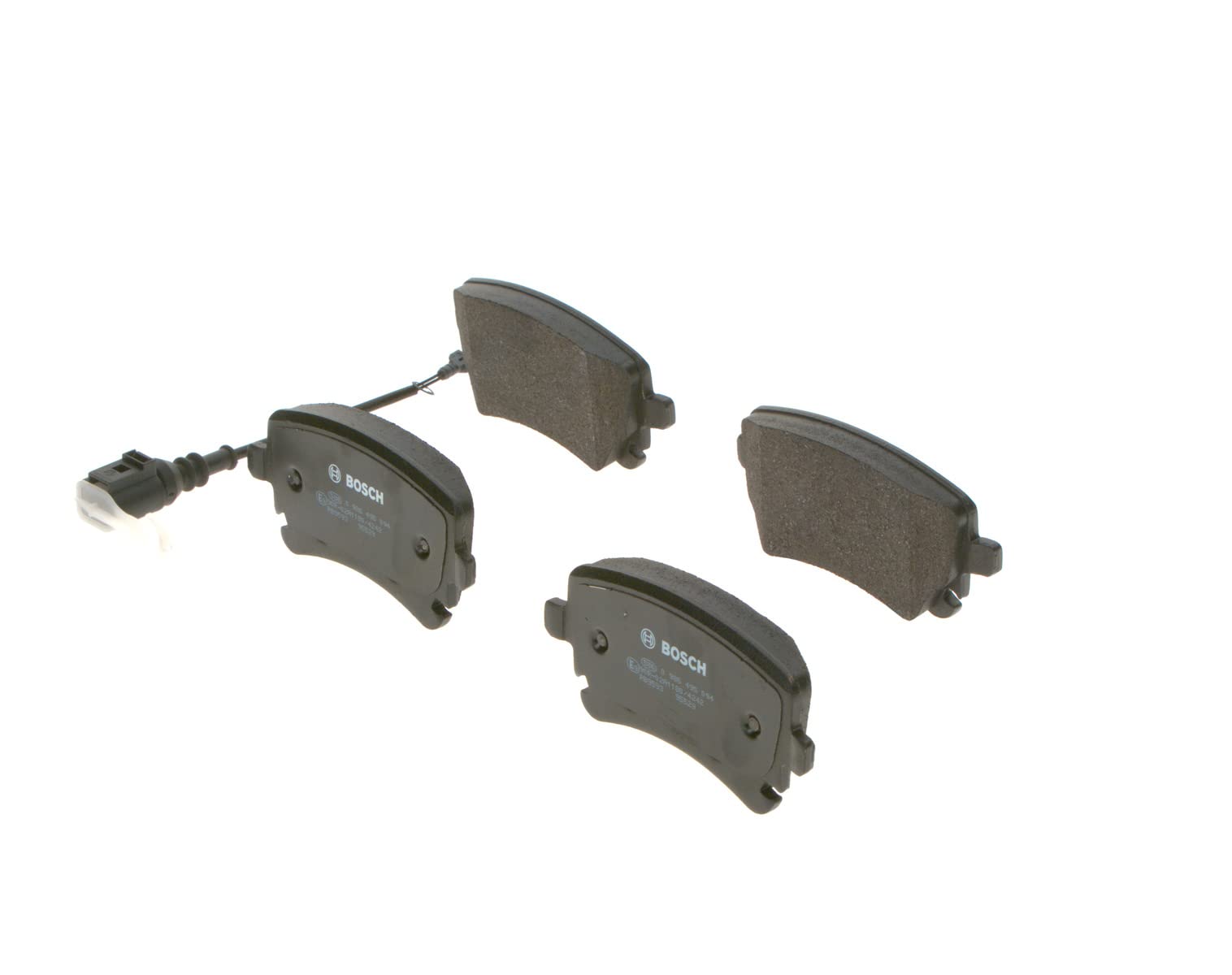 Bosch BP1520 - Brake Pads Car Rear Axle - Bosch Quality - Reduced Noise and Dust - ECE-R90 Certified - Copper-Free - 1 Set of 4 Pads